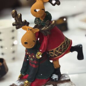 ham polyester  boyanabilir obje yılbaşı geyikleri